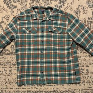 Plaid Teal Patagonia Flannel XL